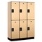 Salsbury Industries 2 Tier Designer Locker, 54"Wx76"Hx18"D, 6 Door, Maple 18-22368MAP - alternate 1